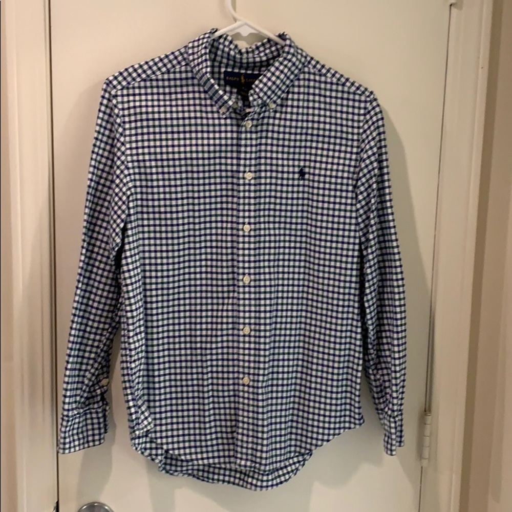 Ralph Lauren long sleeve check pattern oxford.